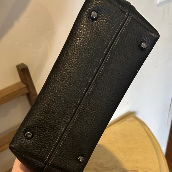 Coach Black Leather Satchel - Picture 6 of 7